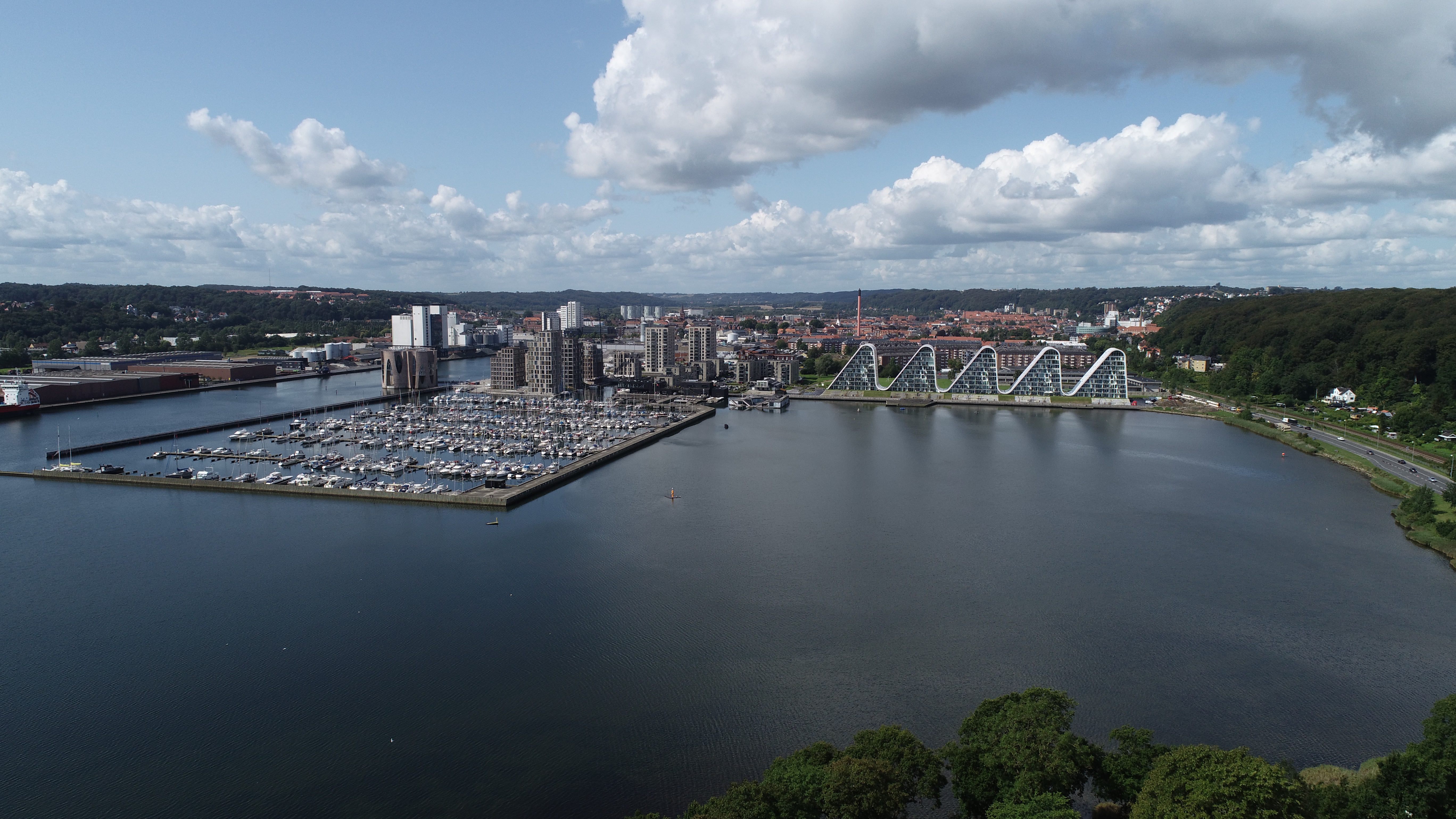 Fjordbyen vinkel ovenfra