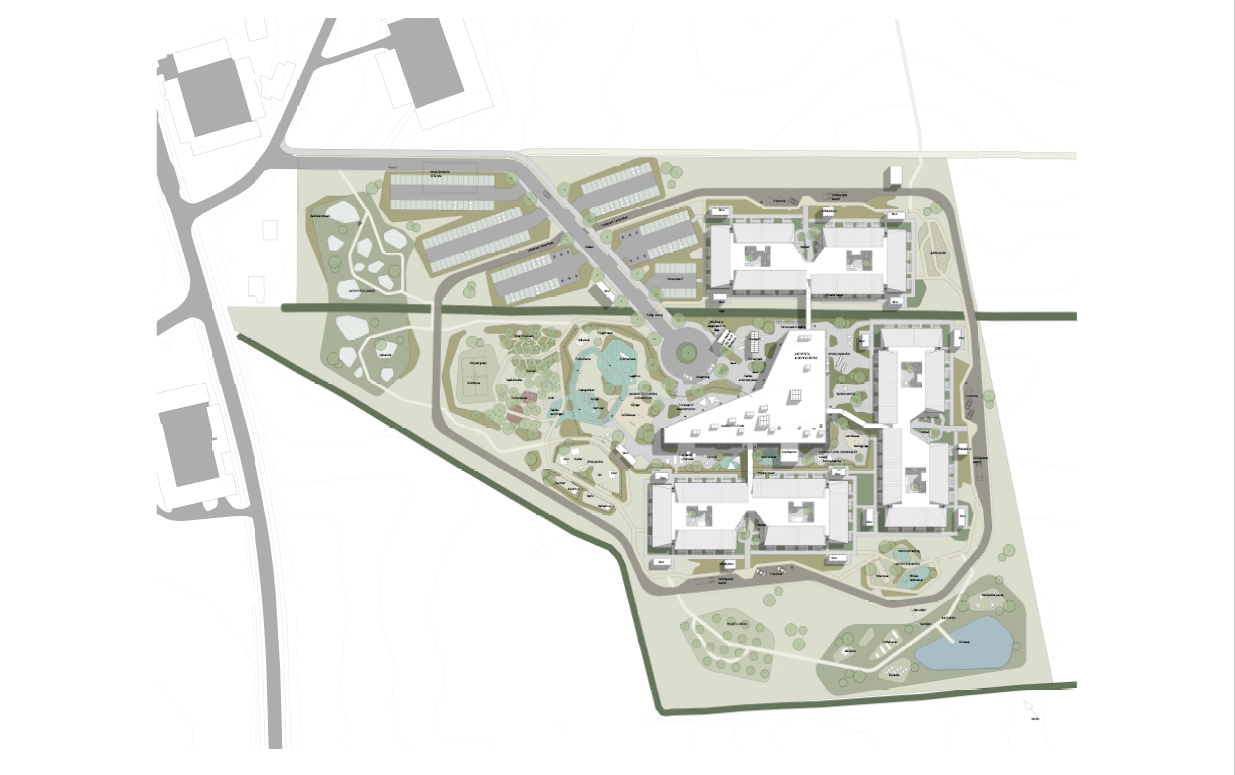 Skitsetegning af Kong Gauers Gård